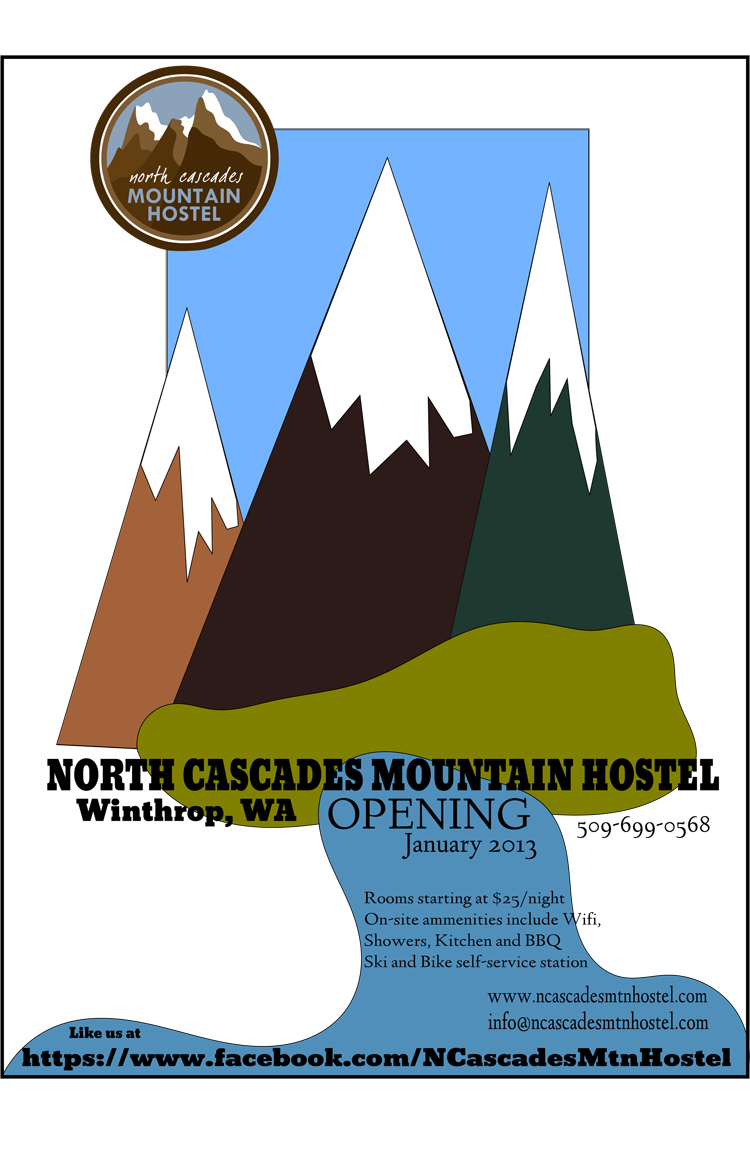 Diseño de Póster por Corbin para North Cascades Mountain Hostel | Diseño #1240889