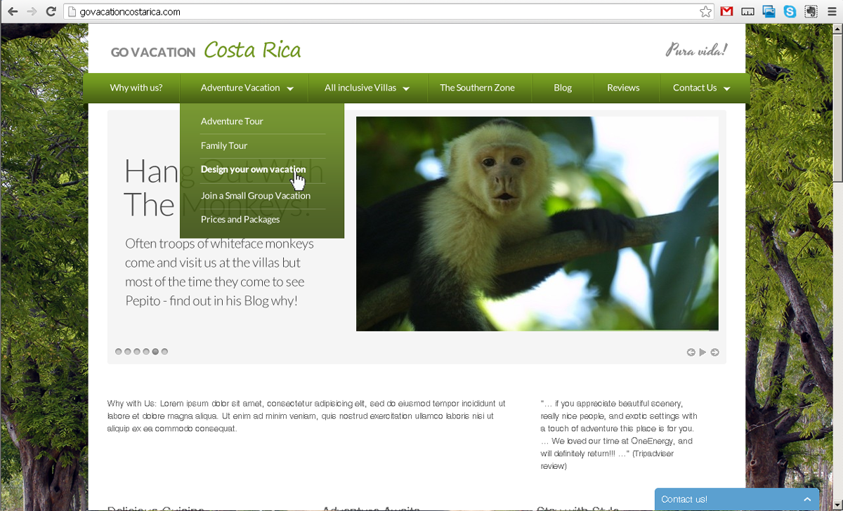 Wordpress Design by an3 for Manu | Design #1245039