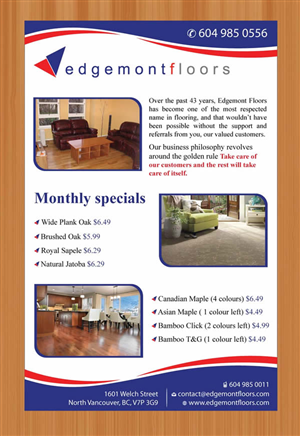 Flyer Design by Sbss for Edgemont Floors | Design: #1216957