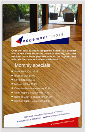 Flyer Design by Sbss for Edgemont Floors | Design: #1217472