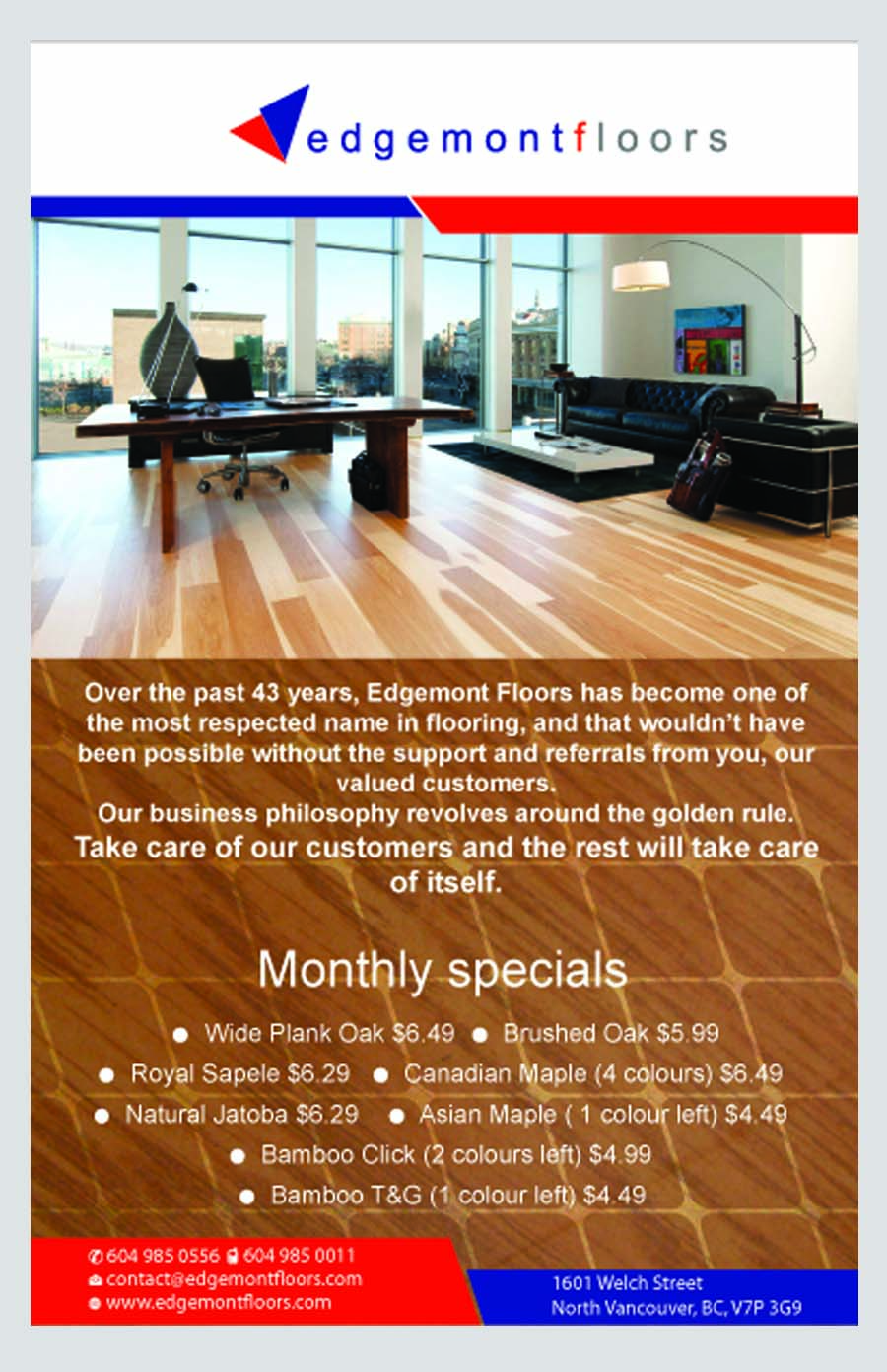 Flyer Design by Sbss for Edgemont Floors | Design #1217473