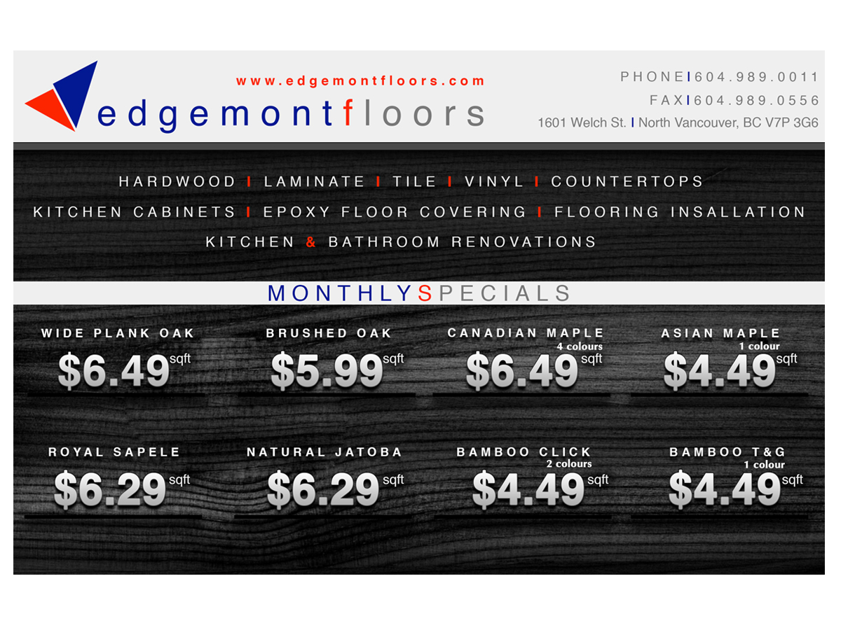 Design de Flyer par Fatal Graphix pour Edgemont Floors | Design #1219147