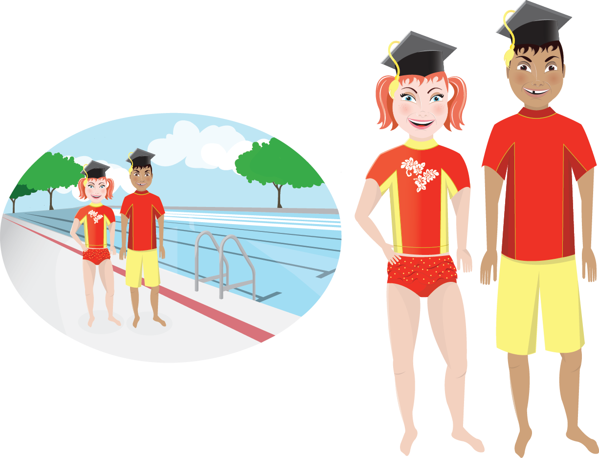 Illustration Design by Kelsey for DARREN LANGE SWIMMING ACADEMY | Design #1232373
