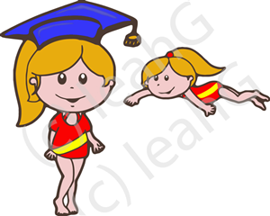 Children Swim School Charactors