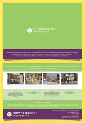 Brochure Design Project - Glass Cabinets | Diseño de Brochure por z a n a