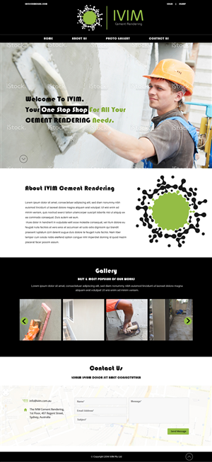 New Web Page Design - Cement Rendering Business | Web Design by OM