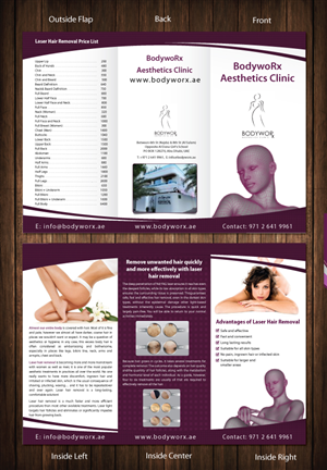 Laser Hair Removal Tri Fold brochure | Brochure Design by meet007