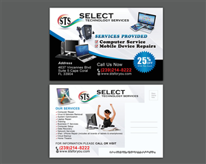 Diseño de Postal por NatPearlDesigns para Select Technology Services LLC | Diseño: #4297541