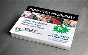 Diseño de Postal por NatPearlDesigns para Select Technology Services LLC | Diseño: #4301373