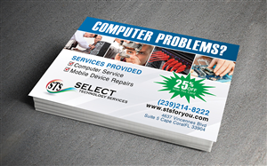 Diseño de Postal por NatPearlDesigns para Select Technology Services LLC | Diseño: #4301392