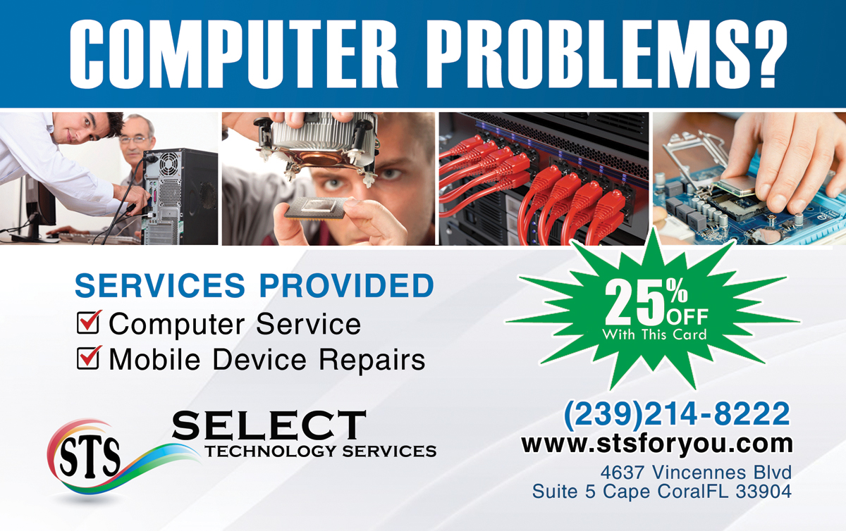 Postcard Design by NatPearlDesigns for Select Technology Services LLC | Design #4301417