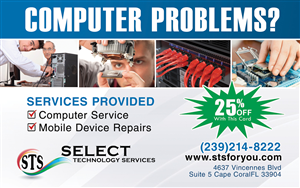 Diseño de Postal por NatPearlDesigns para Select Technology Services LLC | Diseño: #4301417
