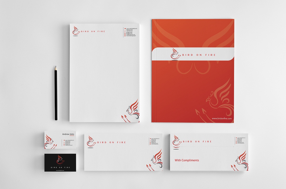 Stationery Design by Naavyd for Bird on Fire Pty Ltd | Design #1223482