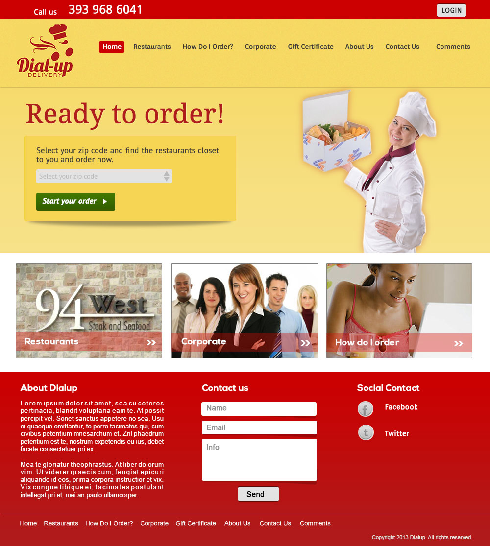 Web Design par Hetal  pour Dial-up Delivery | Design #1332594