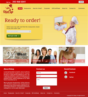Web Design by Hetal  for Dial-up Delivery | Design: #1332594