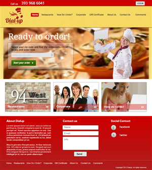 Web Design by Hetal  for Dial-up Delivery | Design #1337602
