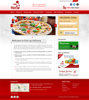 Web Design by Mayank Patel for Dial-up Delivery | Design: #1330955
