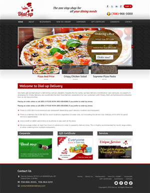 Web Design by Mayank Patel for Dial-up Delivery | Design #1338046