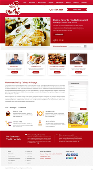Web Design by pb for Dial-up Delivery | Design: #1332388