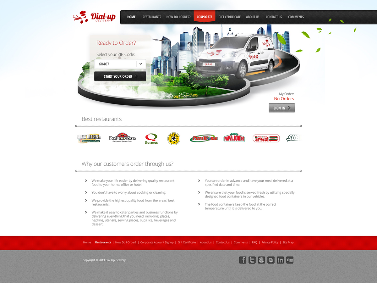 Web Design by Fuxxo Works for Dial-up Delivery | Design #1331588