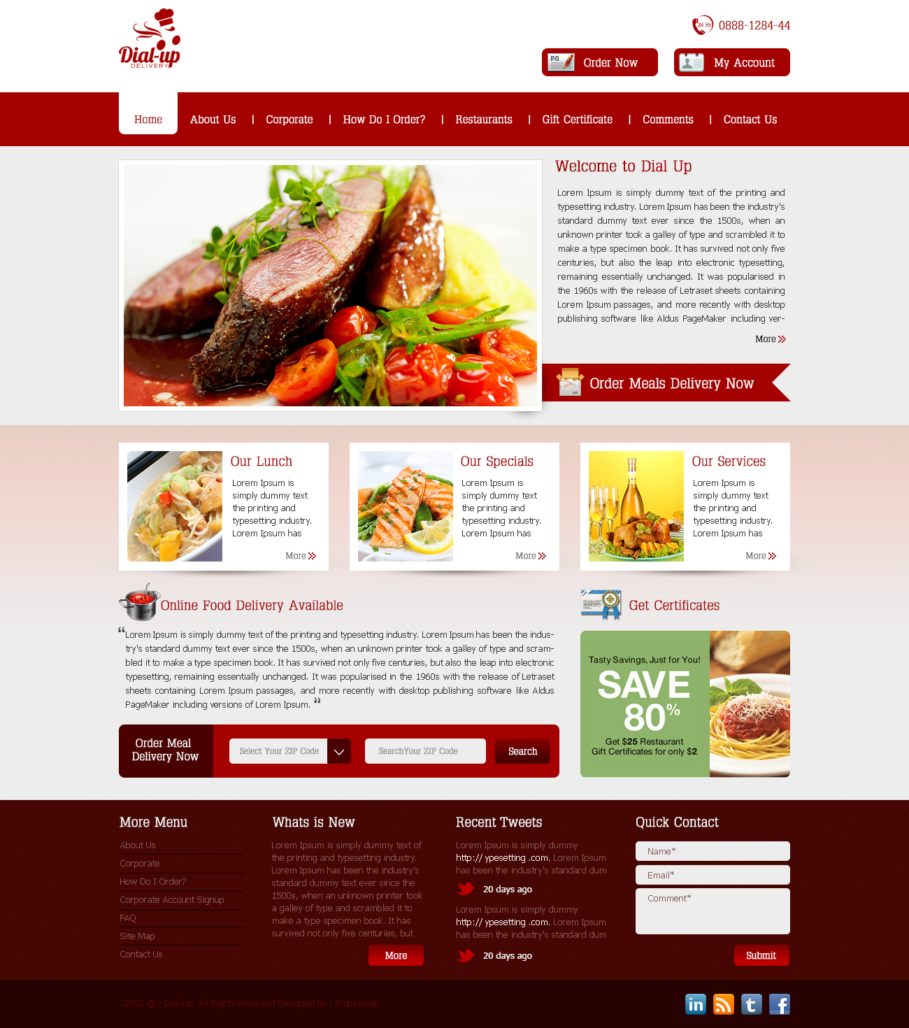 Web Design by Empireweb for Dial-up Delivery | Design #1326277