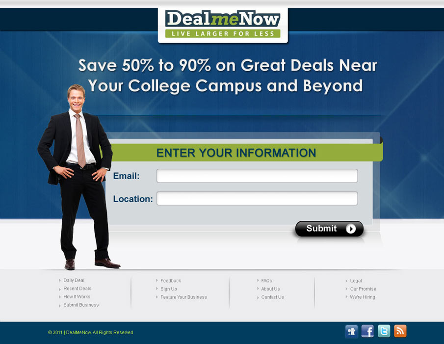 Landing Page Design by rajesh prn for Digital Media Solutions | Design #181518