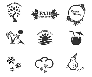 Themed Graphics for screened glassware items (9 designs total) | Graphic Design by Ovimatic