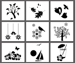 Themed Graphics for screened glassware items (9 designs total) | Graphic Design by kaatem