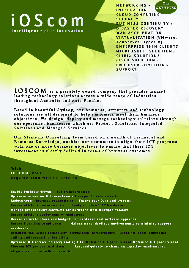 Brochure Design by margoot for IOSCOM P/L | Design #4301626