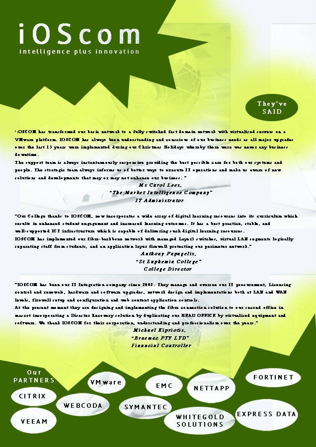 Brochure Design by margoot for IOSCOM P/L | Design #4301629