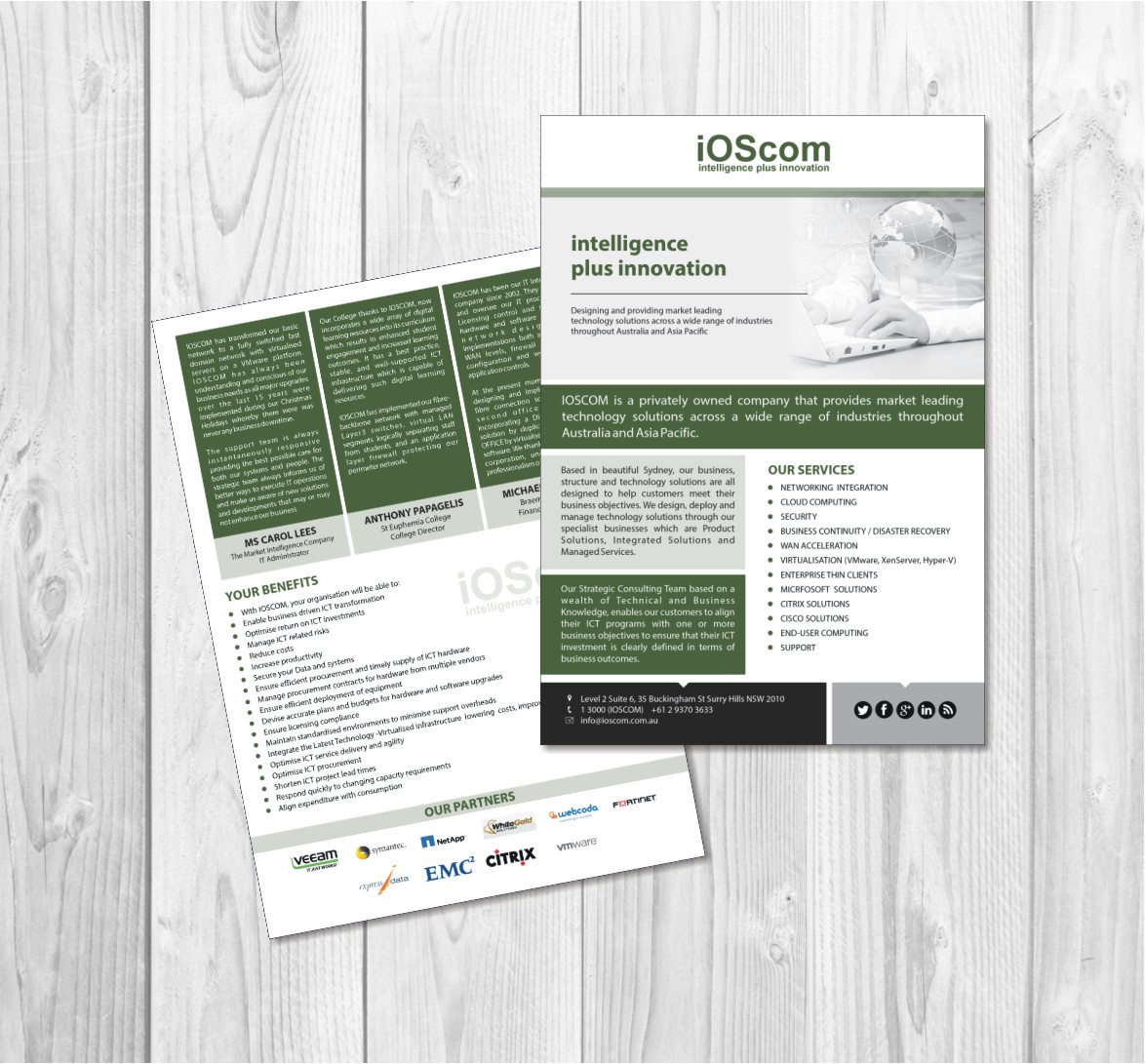 Brochure Design by sajidahmed_pirzada for IOSCOM P/L | Design #4302486