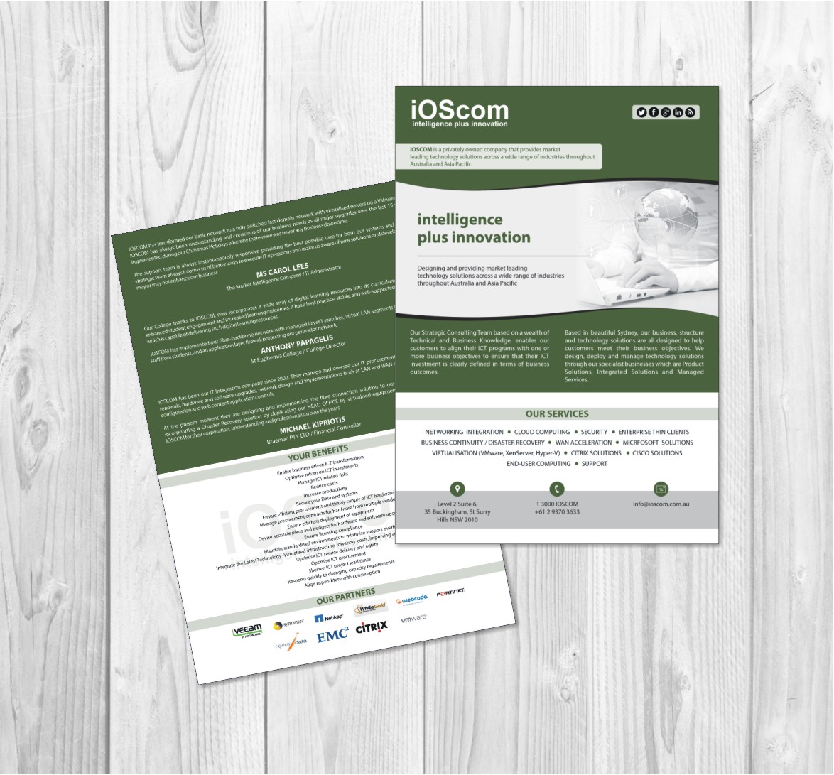 Brochure Design by sajidahmed_pirzada for IOSCOM P/L | Design #4302735