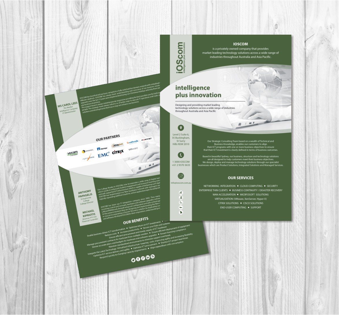 Brochure Design by sajidahmed_pirzada for IOSCOM P/L | Design #4303277