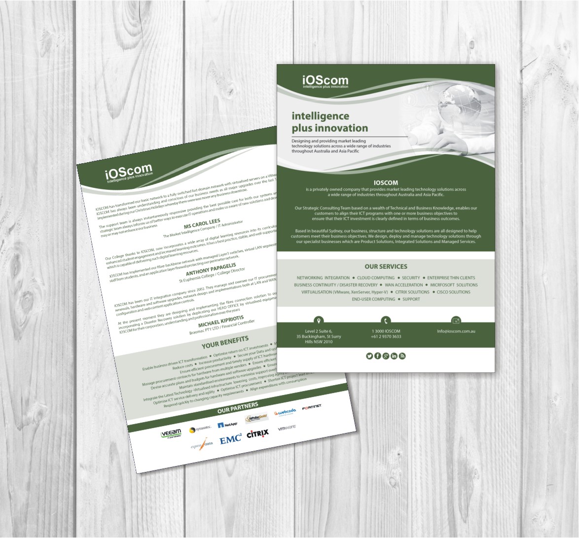 Brochure Design by sajidahmed_pirzada for IOSCOM P/L | Design #4303557