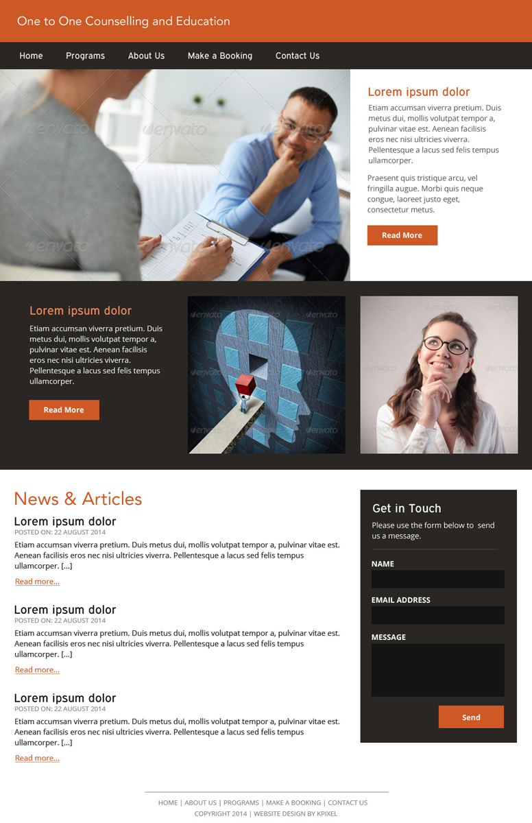 Web Design by loukoz for One to One Counselling & Education Pty Ltd | Design #4324110