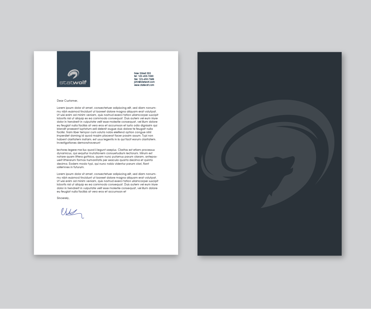 Design de Papeterie par Vasil Ivanov pour Statwolf | Design #4328093