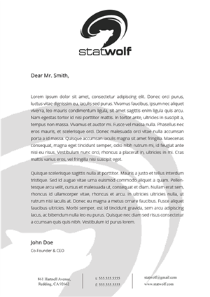 Stationery Design by Dona for Statwolf | Design: #4298528