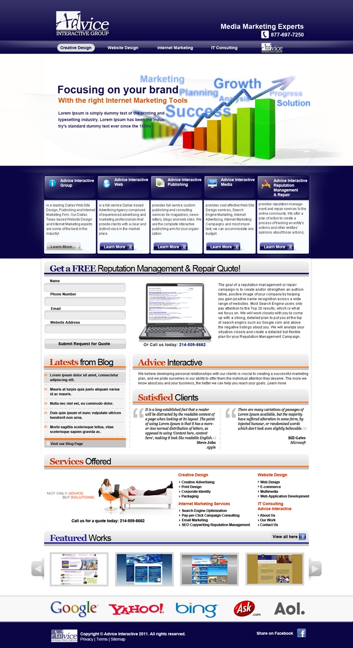 Web Design by Vinc for this project | Design #183401