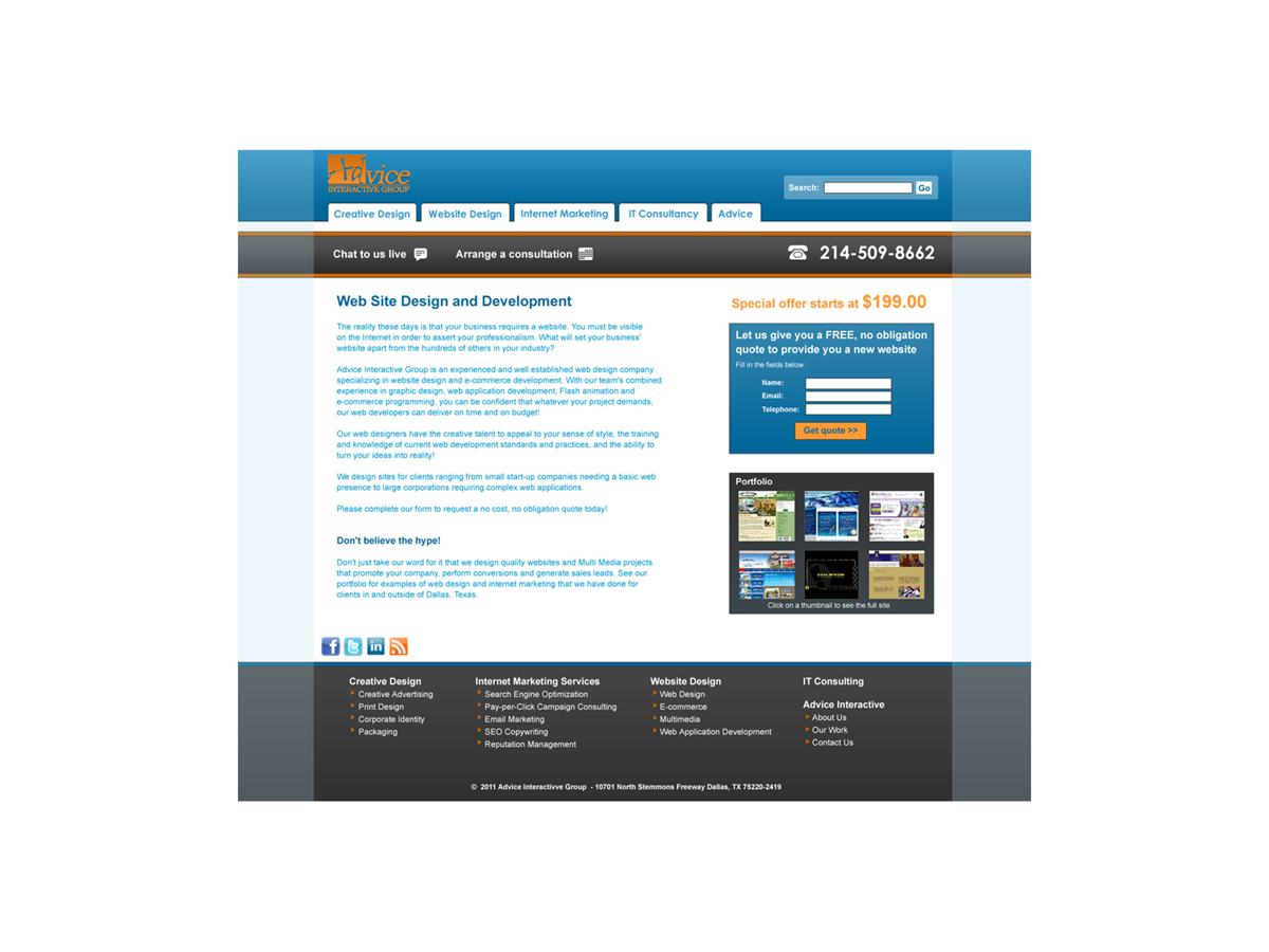 Web Design by Lawrence Clifford for this project | Design #181795