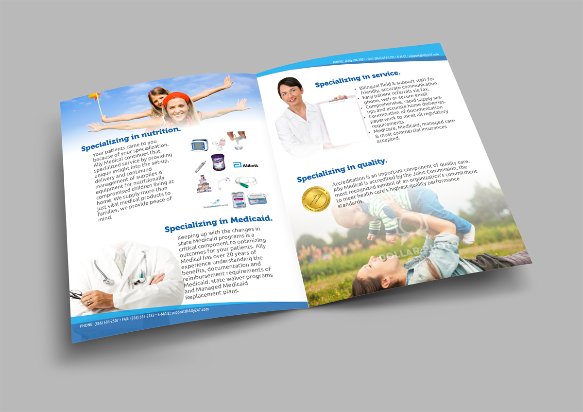 Diseño de Brochure por lookedaeng para Ally Medical Services LLC | Diseño #4319594