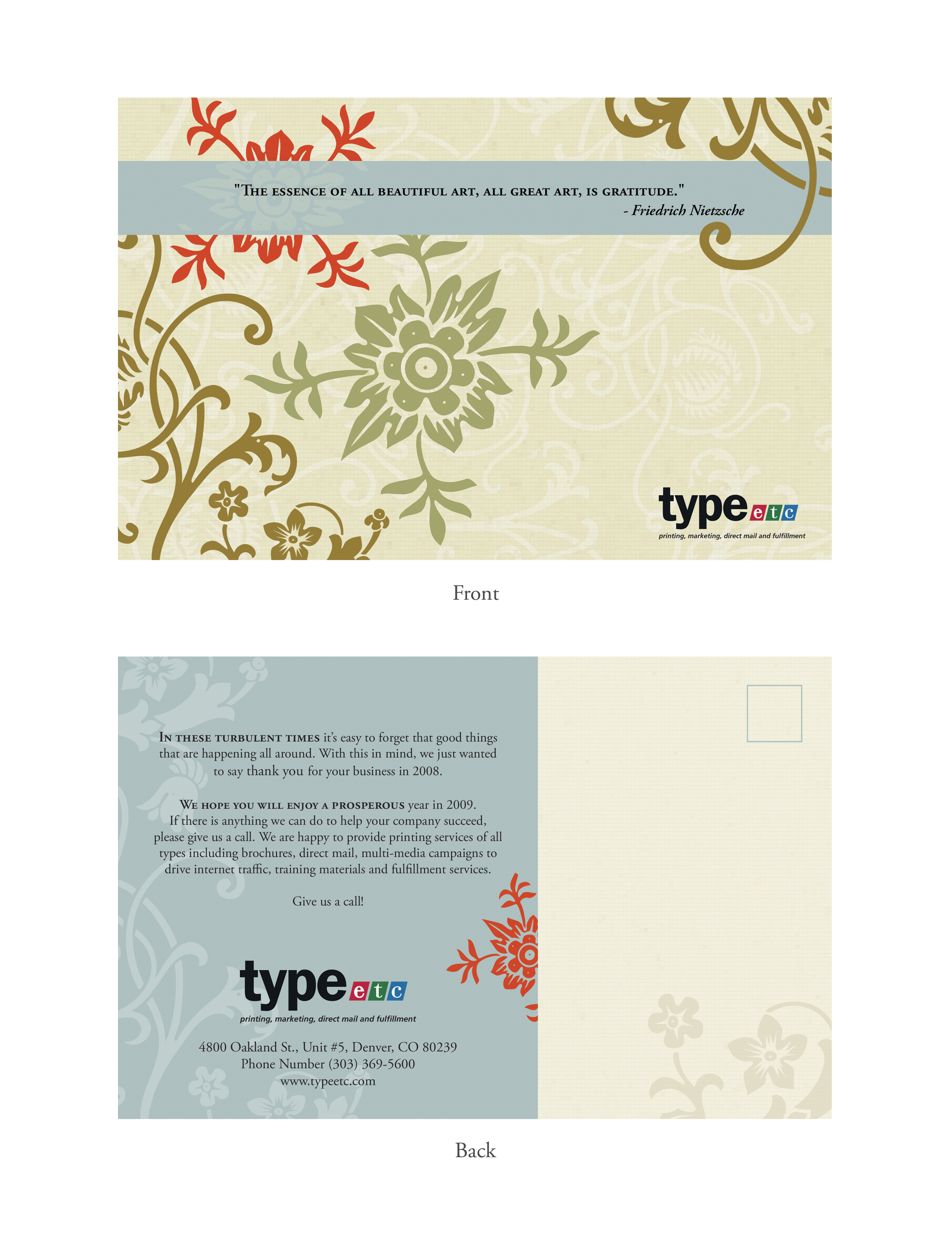 Graphic Design by M.U. Designs for Type Etc. | Design: #4756