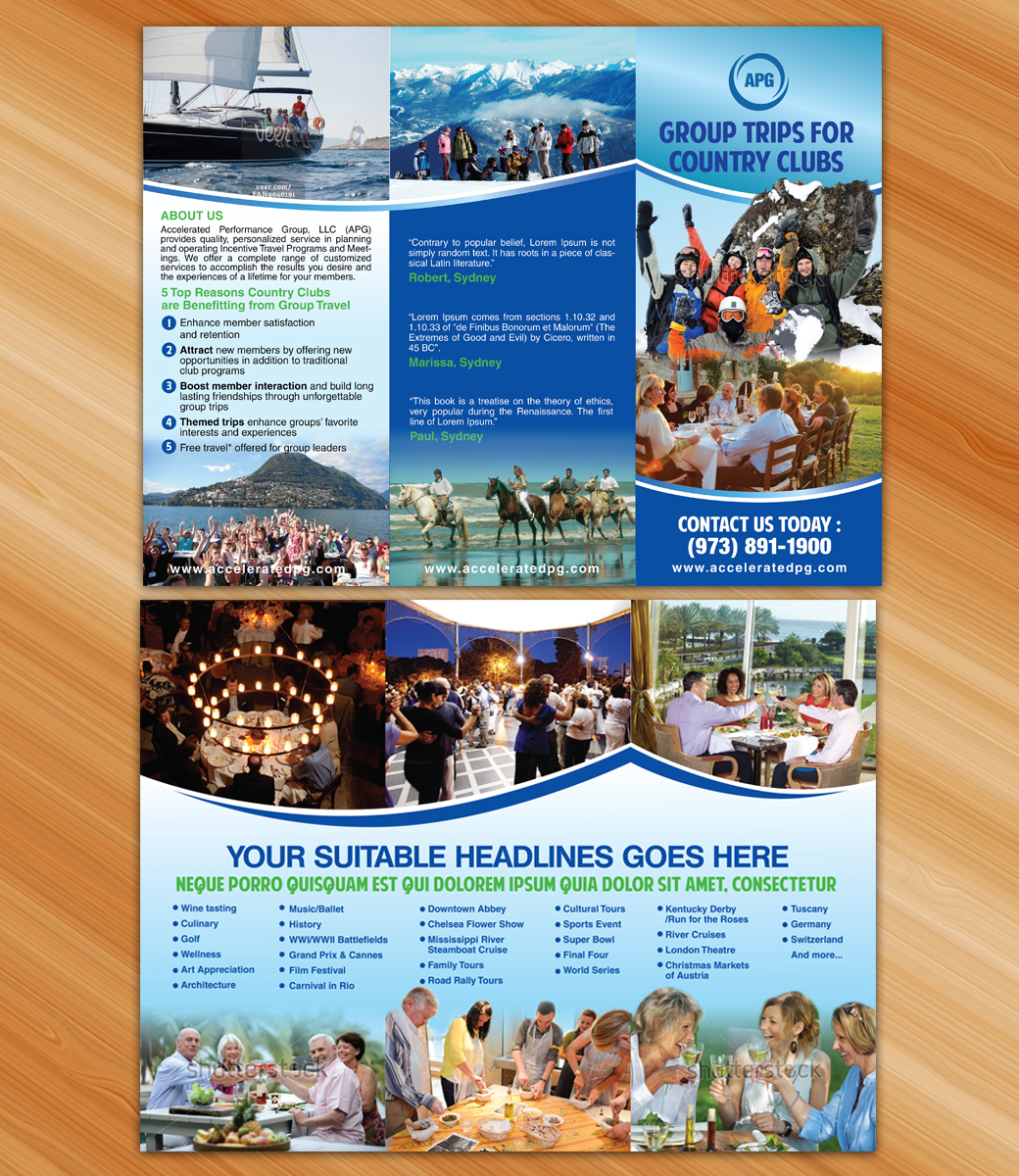 Brochure Design by Sarmishtha Chattopadhyay_loginchange for Accelerated Performance Group, LLC | Design #4482114