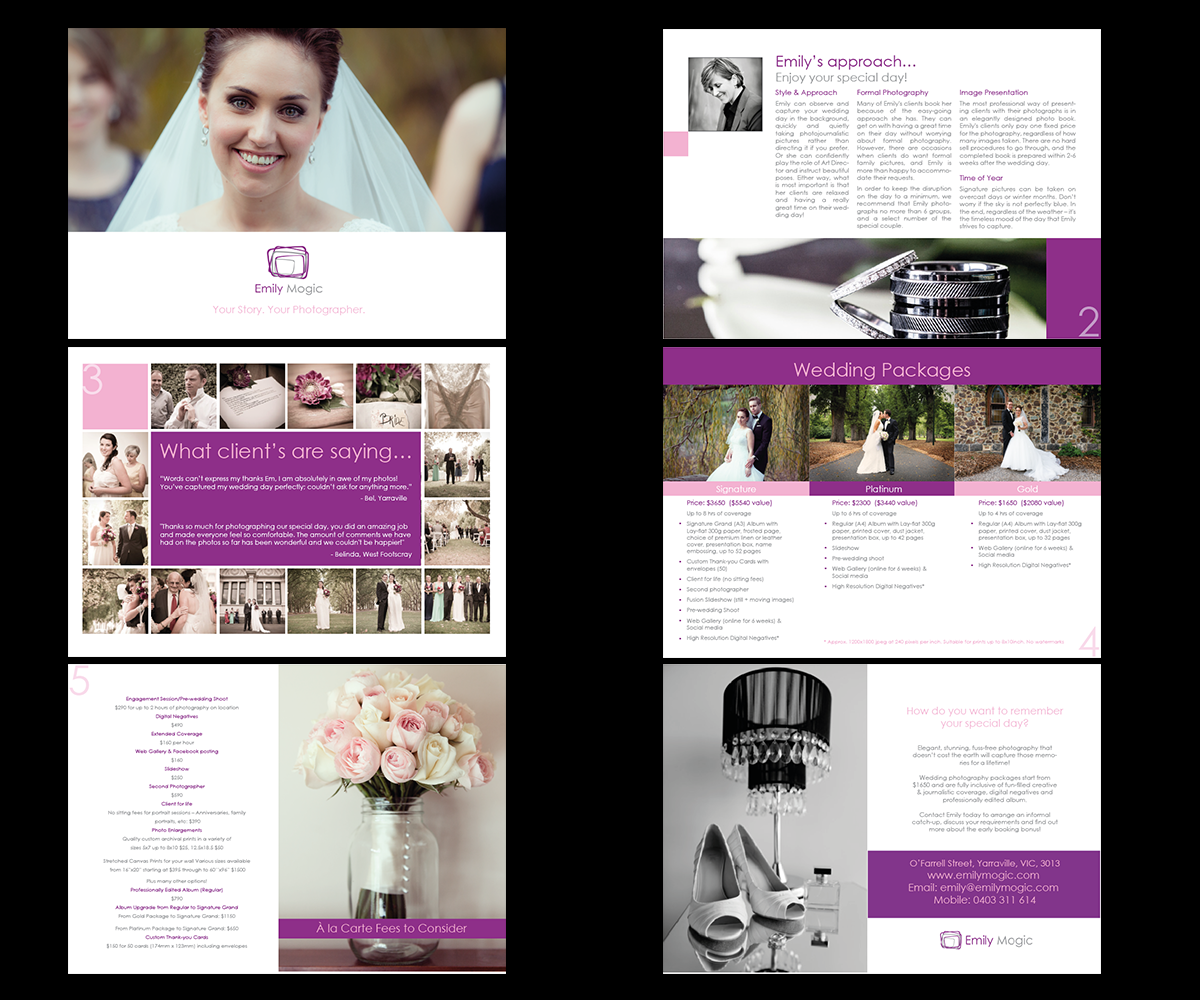 wedding brochure design