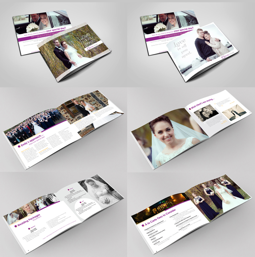 modern elegant wedding brochure design for a company by volvograph