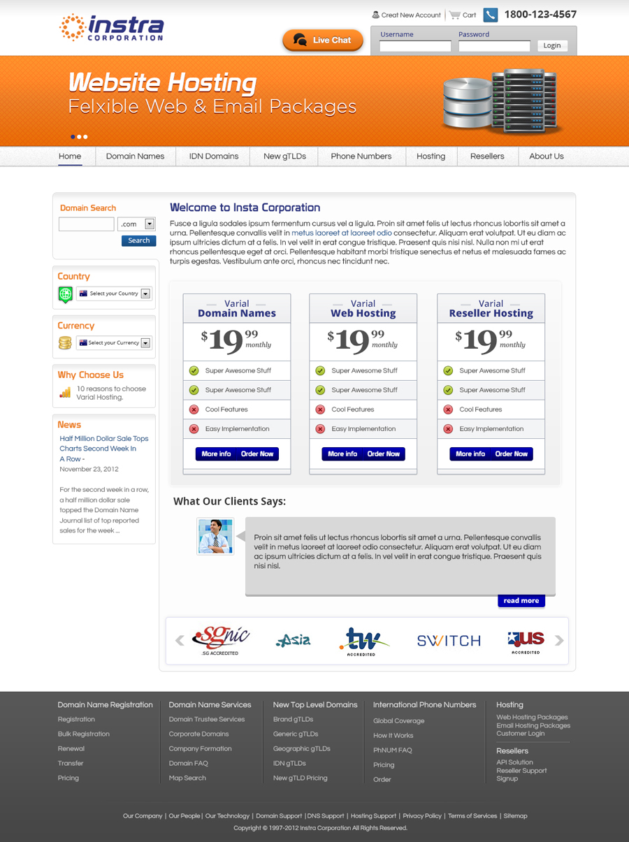 Web Design by Dezine Engine for this project | Design #1231988