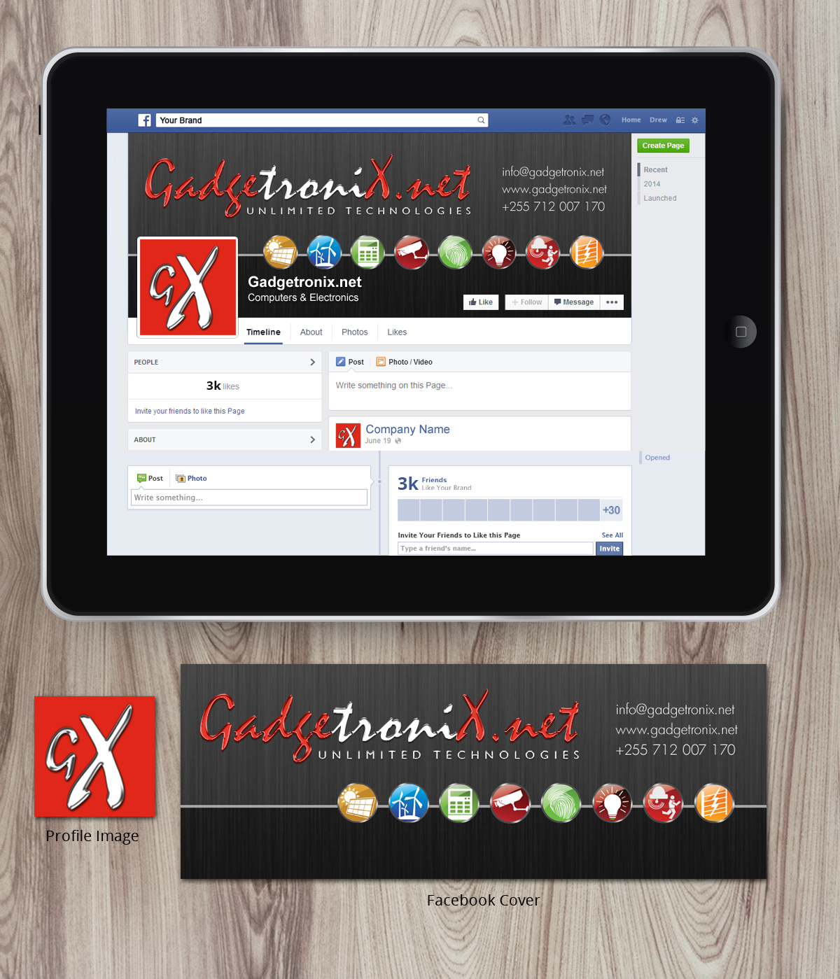 Facebook-Design von Nelsur für GadgetroniX | Design #4332956