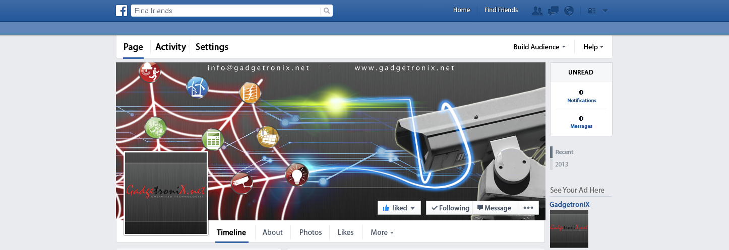 Facebook Design by diyman66 for GadgetroniX | Design #4331550
