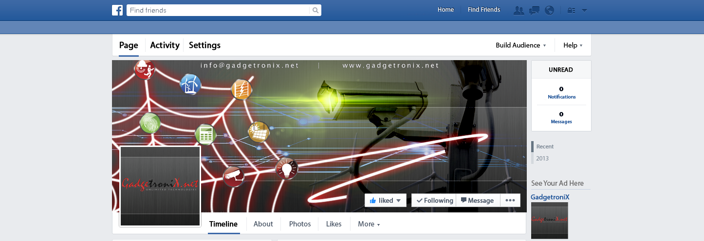 Facebook Design by diyman66 for GadgetroniX | Design #4331556