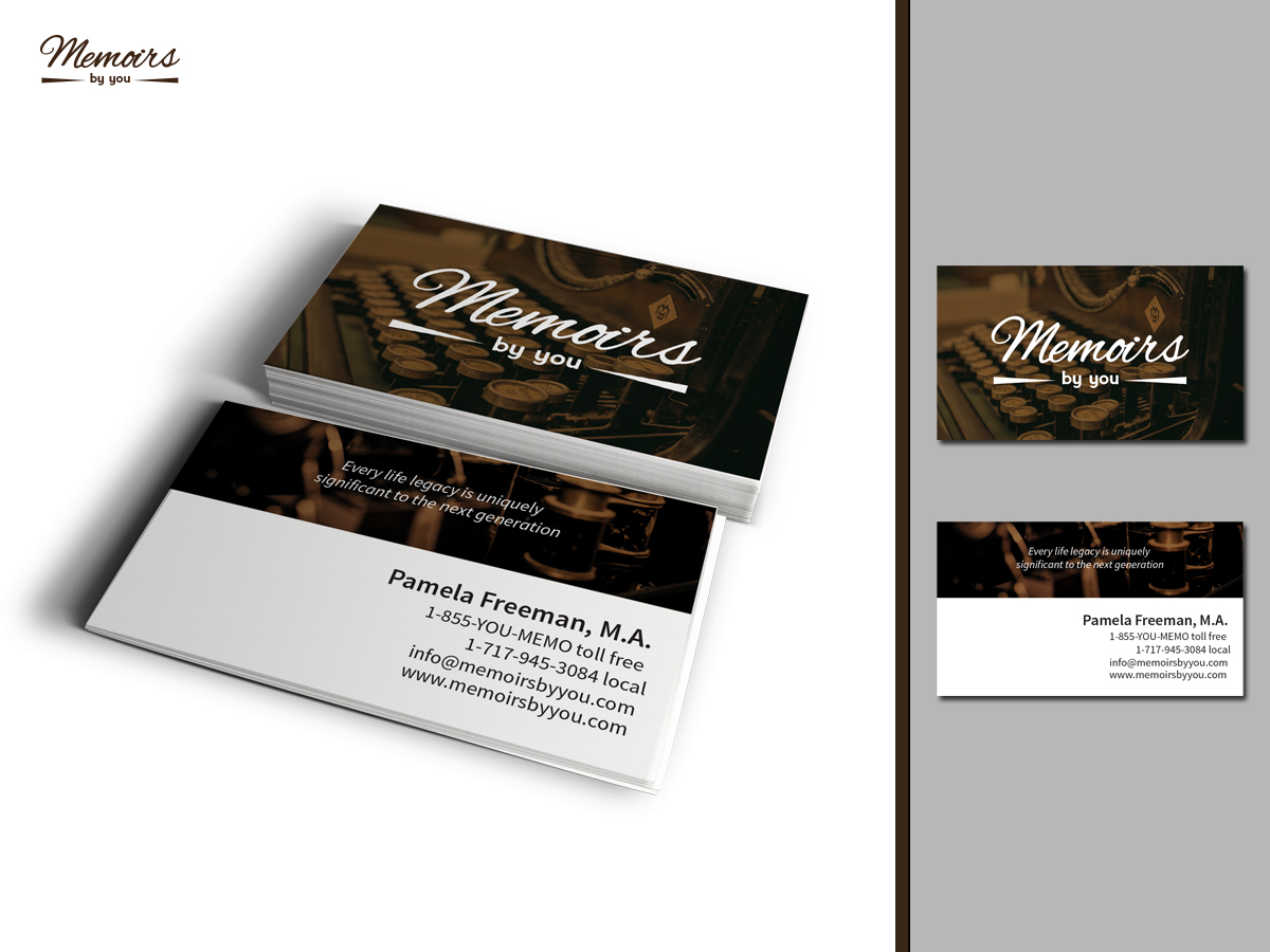 Business Card Design by LR Design for Memoirs by You | Design #4405146