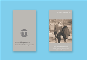 Business Card Design by afsalabchu555 for Memoirs by You | Design #4333535
